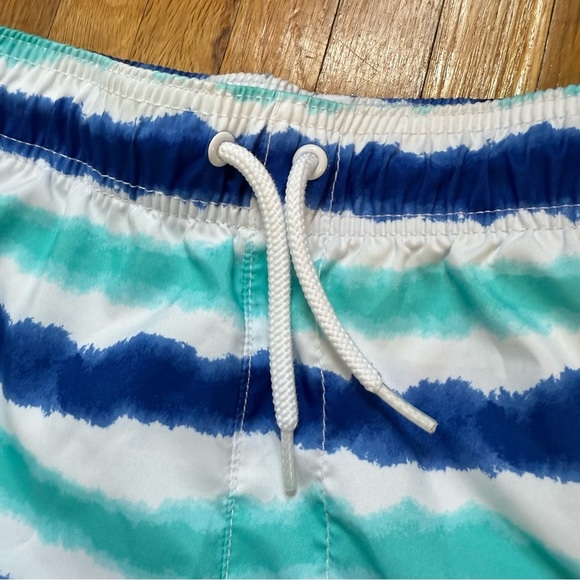The Children’s Place Blue Striped Swim Trunks Boys Size XXL 16 Navy Narrows - Picture 5 of 7